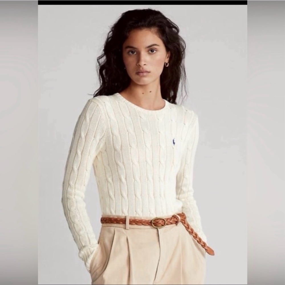 Ralph Lauren Cream Cable Knit Sweater